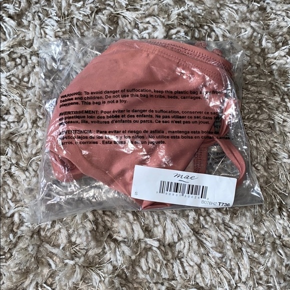 Mae Lara Lace Pink Swim Bikini Bottom Small New - Picture 6 of 6